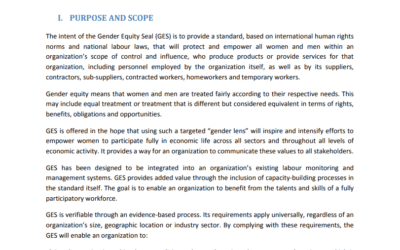 UN Women – Gender Equality Seal Standard